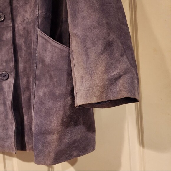 Dialogue vintage purple suede heavyweight jacket - Picture 3 of 6